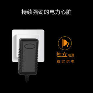 奥睿科(ORICO)USB分线器3.0HUB集线器 全铝高速苹果MACBOOK台式笔记本扩展 带电源一拖四 黑色A3H4