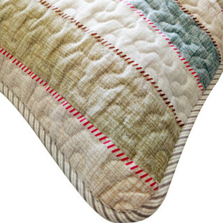 青苇 欧式布艺靠垫 抱枕 护腰沙发坐垫 含芯 简约条纹
