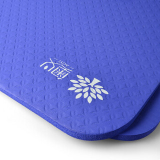 奥义 瑜伽垫 15mm加厚防滑健身垫 185*80cm（赠绑带+网包）加宽加长男女运动垫子 深蓝