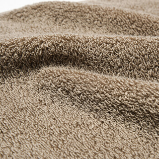 大朴（DAPU）32支新疆阿瓦提A类毛巾两条装 色织合股纱 条纹/素色 驼色 130g/条 34*76cm