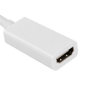 雷麦（LEIMAI）Mini DP转HDMI转换线 迷你Displayport高清线 苹果MacBook雷电接口接电视 白色