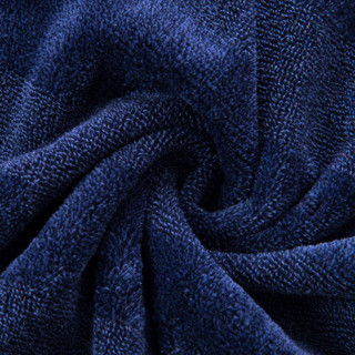 金号 毛巾家纺 纯棉提缎素色浴巾 单条装 蓝色 424g 135*75cm