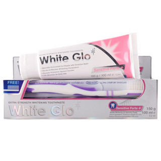 White Glo 惠宝 舒敏健白牙膏套装（牙膏150g+牙刷1支+牙缝刷1包）