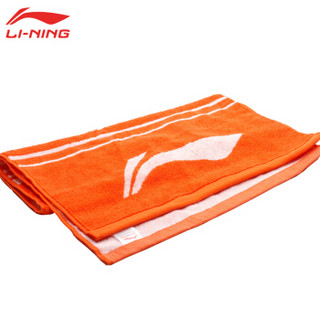 LI-NING 李宁 国家羽毛球队跑步健身专业运动毛巾 柔软吸汗 AMJK006-1 橙色 均码