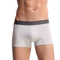 恒源祥 弹力棉男士内裤 运动风时尚平角内裤 中腰简约舒适混色4条装 组合一180/105 0021 (黑色、XXL、平角裤、棉)