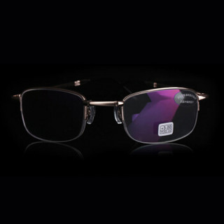 益盾（YIDUN）防辐射眼镜老花镜金属电脑护目镜半框男女通用折叠款100度(推荐45岁左右)