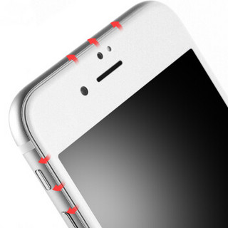 邦克仕(Benks)苹果iPhone8 Plus/7 Plus全屏磨砂钢化膜 手游磨砂手机保护贴膜 7P/8P钢化玻璃膜 不碎边 白色