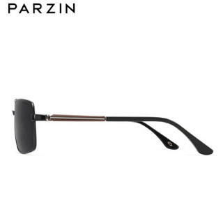 帕森（ PARZIN ）男士安全驾驶墨镜新款大框偏光太阳镜男8057黑框黑灰片