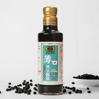 中国台湾 黑龙O'LONG 薄口黑豆酱油（酿造酱油）300ml