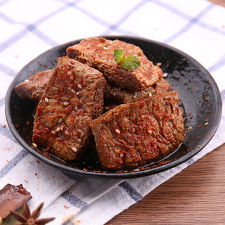 口水娃 休闲零食 蛋白素肉手撕豆干 素牛排香辣味22g*20/盒