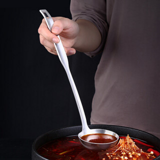 厨美304加厚火锅汤勺漏勺套装 304不锈钢长柄汤勺组合装