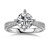 一搏千金（YBQJ）BG001 白18K金共60分FG色 钻石女戒 求婚戒指 钻戒