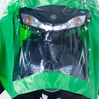 正招（kendo）户外骑行成人电动电瓶摩托车雨衣男女式单人雨披加大加厚 P1H果绿4XL大帽檐