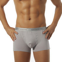 SEPTWOLVES 七匹狼 基础系列 男士内裤 薄款棉质宽明筋纯色平角裤4条盒装 96104-4 多色 XXL
