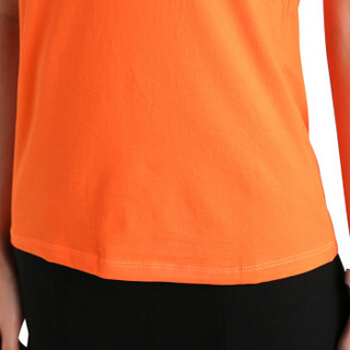 南极人（Nanjiren）休闲T恤女百搭时尚简约短袖韩版宽松打底衫女夏款均码橙色