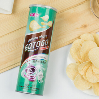 马来西亚进口 过山车( GOTOGO）酸奶油味薯片（膨化食品）110g