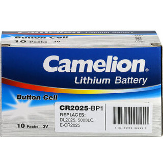 飞狮（Camelion）CR2025/DL2025 锂锰纽扣电池 扣式电池 10粒/盒装 适用于汽车遥控器/计算器/电子称等