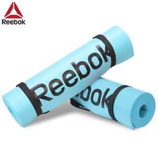 锐步（Reebok）瑜伽垫 加厚加长防滑健身运动垫子环保NBR加长183*61cm进口瑜伽毯RAMT-12235BL 蓝色-8mm