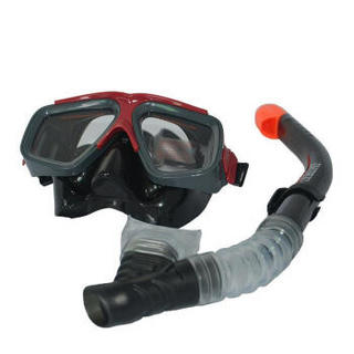 INTEX 55948宝石蓝潜水镜呼吸管套装 青少年成人游泳硅胶镜 呼吸管组合 防水性强