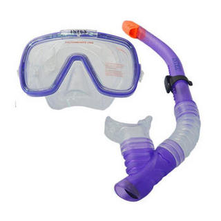 INTEX 55948宝石蓝潜水镜呼吸管套装 青少年成人游泳硅胶镜 呼吸管组合 防水性强