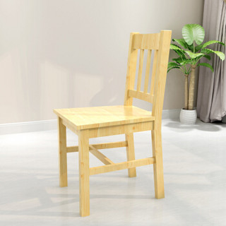 JIAYI 家逸 实木椅子现代简约学习椅家用餐椅单把装会议座椅培训椅 原木色