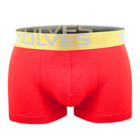 SEPTWOLVES 七匹狼 男士内裤本命年大红色平角裤 男式结婚莫代尔内裤4条装  7002-4G  红色  XL