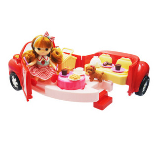 mimiworld韩国品牌玩具欢乐野餐车儿童过家家场景玩具小女孩生日礼物儿童娃娃玩具美美玩具