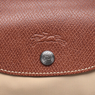 LONGCHAMP 珑骧 女款Le Pliage系列米色织物短柄可折叠手提单肩包 1911 089 841