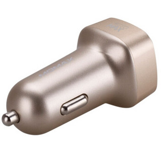 摩米士（MOMAX）极光双口车充/车载充电器 一拖二3.4A输出 USB双面正反插 金色