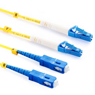 胜为（shengwei）FSC-308 电信级光纤跳线 优质进口插芯 LC-SC网线单模双芯 收发器尾纤 5米