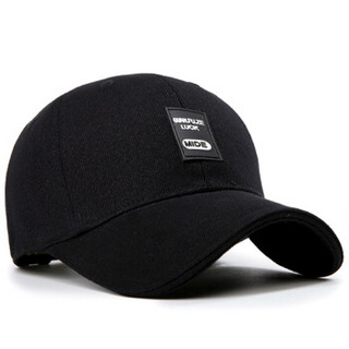 GLO-STORY 棒球帽 男女款休闲鸭舌帽运动太阳帽MMZ724035黑色