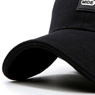 GLO-STORY 棒球帽 男女款休闲鸭舌帽运动太阳帽MMZ724035黑色