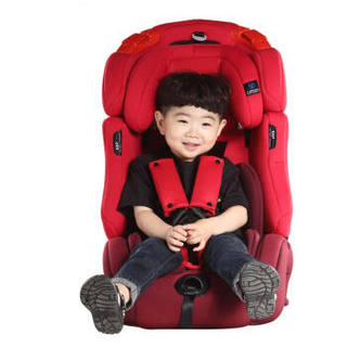 感恩ganen 宝宝汽车儿童安全座椅isofix硬接口 护航者 红色 9个月-12岁