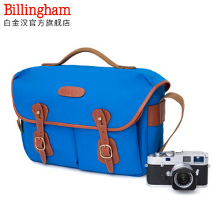 白金汉（Billingham）Hadley Pro荧光系列 男女通用单肩摄影包 一机二镜一闪（蓝色/褐色皮 帆布款）