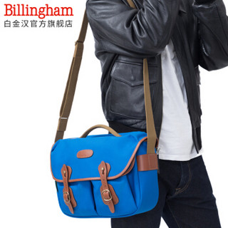 白金汉（Billingham）Hadley Pro荧光系列 男女通用单肩摄影包 一机二镜一闪（蓝色/褐色皮 帆布款）