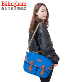 白金汉（Billingham）Hadley Pro荧光系列 男女通用单肩摄影包 一机二镜一闪（蓝色/褐色皮 帆布款）