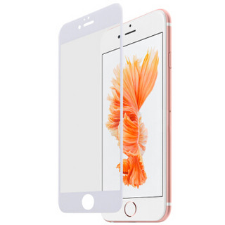 摩米士  iPhone 6s plus/6 plus钢化膜玻璃膜 全片幅覆盖 光面软胶包边 5.5英寸 白色