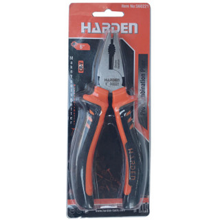 汉顿（Harden）老虎钳工业级电工钳弹簧省力钢丝钳平口钳560221