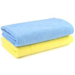 卡饰社（CarSetCity）高质纤维擦车毛巾洗车毛巾 擦车布吸水毛巾 汽车用品 2条装40cm*40cm
