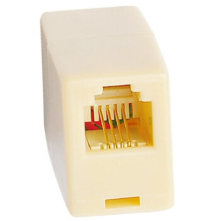 三堡(sanbao)电话直通头 电话对接头 电话线连接器