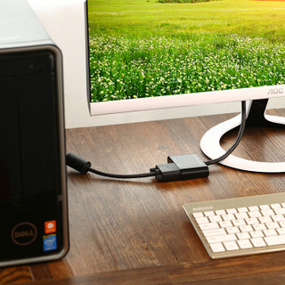 UGREEN 绿联 Mini DP转HDMI/VGA线二合一高清转换器 支持Surface苹果雷电接口电脑接电视投影仪扩展坞10439