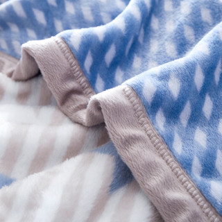 雅鹿·自由自在 毛毯加厚法兰绒毯子 午睡空调毯珊瑚绒毛巾被盖毯冬季床上床单 150*200cm 永恒