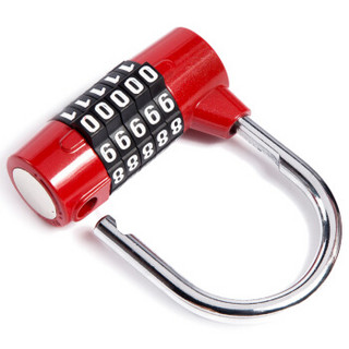 伴侣行 5轮密码锁 防盗挂锁 健身房柜门锁 防盗窗锁 工具箱锁 BL1033 红色