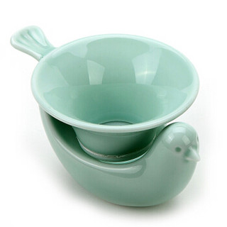 恒福 陶瓷茶具配件定窑青瓷茶漏过滤茶器秘色釉