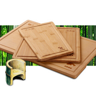 炊大皇 菜板 三件套装竹砧板切菜板案板面板宝宝辅食板水果板三板组合CB3C