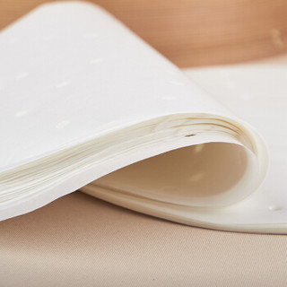 厨美圆形30CM蒸笼纸 包子馒头点心垫纸 烘焙纸不粘笼屉纸 100张 带孔