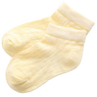 象宝宝（elepbaby）婴儿袜子夏季薄款透气吸汗儿童网眼袜子新生儿宝宝袜子6双盒装4-6岁女孩组
