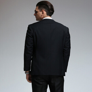 安其罗扬（ANGELOYANG）男士西服套装 男款韩版商务休闲职业装修身西装套装 120 黑色 XL/180A