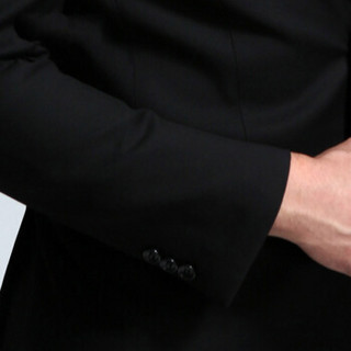 安其罗扬（ANGELOYANG）男士西服套装 男款韩版商务休闲职业装修身西装套装 120 黑色 XL/180A