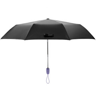 天堂伞 （UPF50+）自开自收黑胶转印三折太阳伞晴雨伞31815E紫色